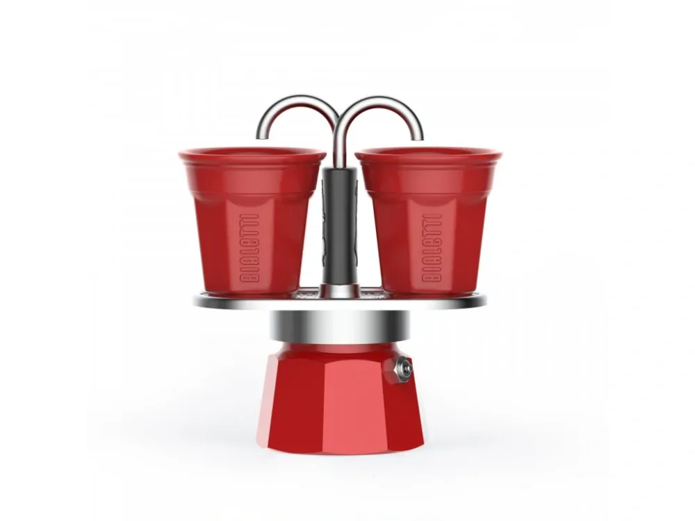 Bialetti Set Mini Express červená 2 šálky + 2 červené šálky