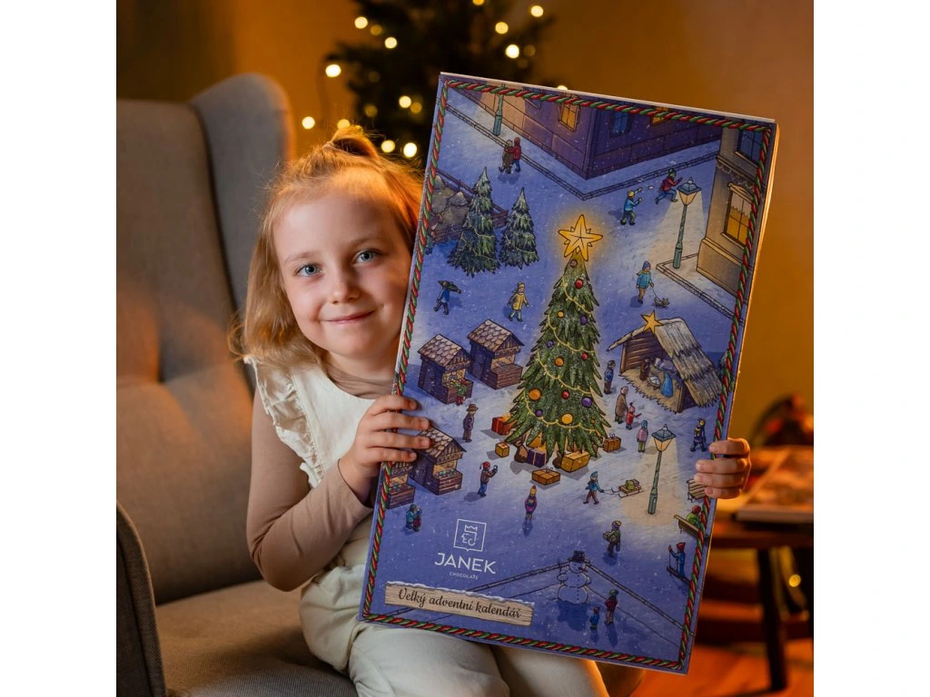 Janek - Velký dětský čokoládový adventní kalendář