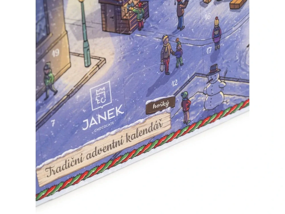 Janek - čokoládový adventní kalendář - hořká 64%