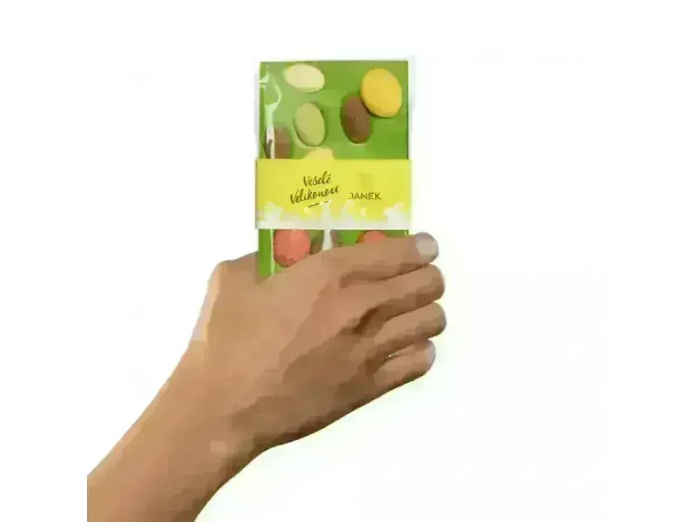 Janek - Zelená velikonoční čokoláda 31,1% s vajíčky