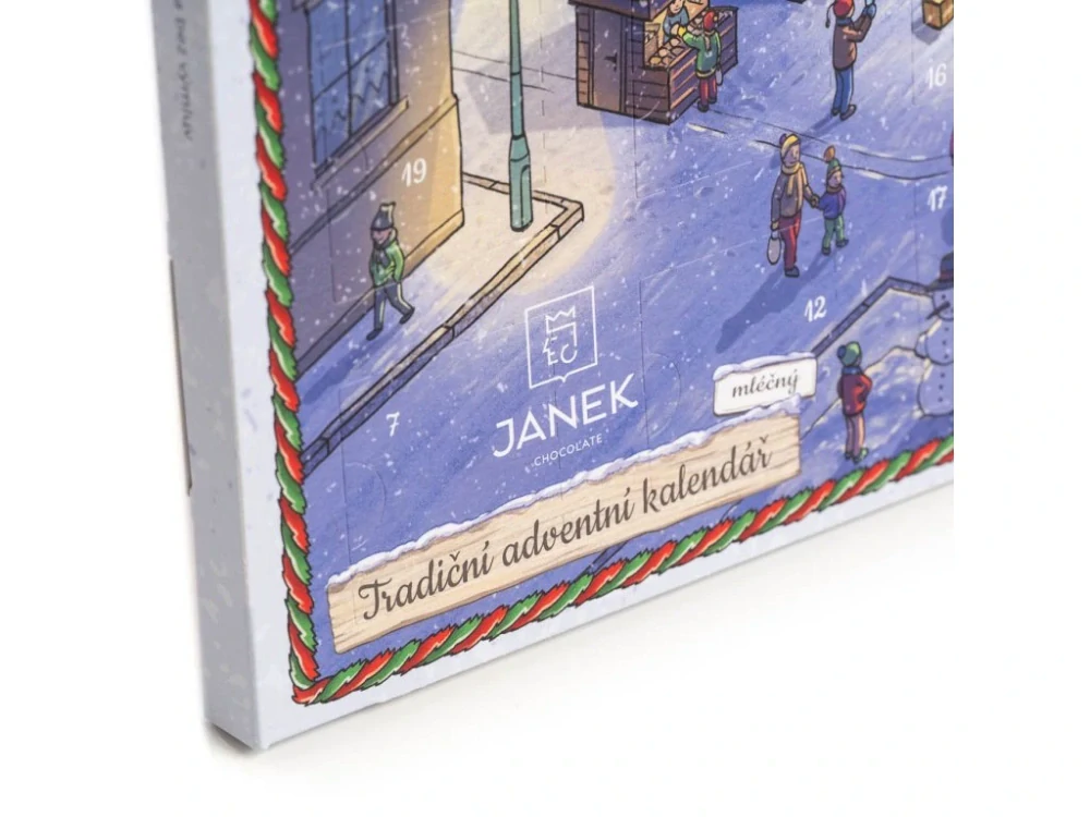 Janek - čokoládový adventní kalendář - mléčná 34%